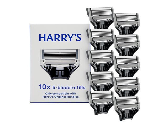 Harry's Original Razor Blades for Men - 10 Count - Premium Razor Blade Refill Cartridges - German Engineered