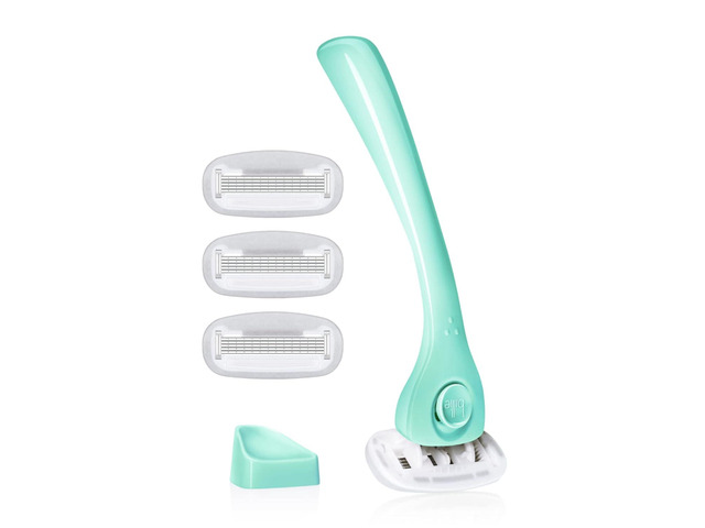 Billie Razors for Women Shave Kit Razor + 4 x 5-Blade Razor Refills + Magnetic Holder Minty