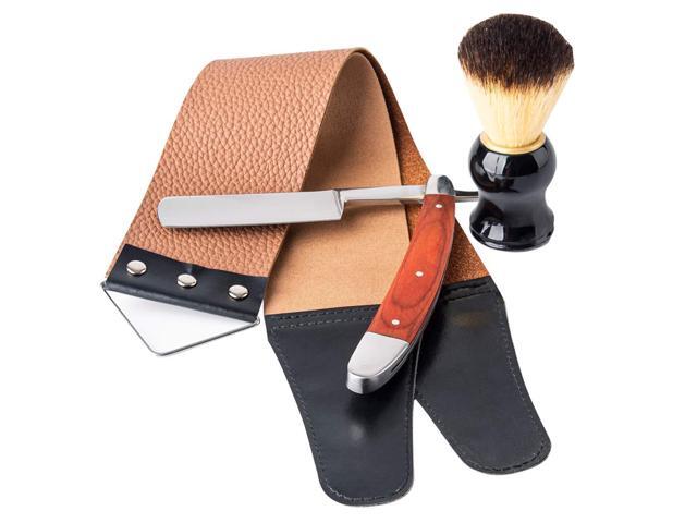 Professional Straight Razor Kit With Strop, Shaving Brush, Leather Strop - Barber Edge Razor Navaja de Barbero
