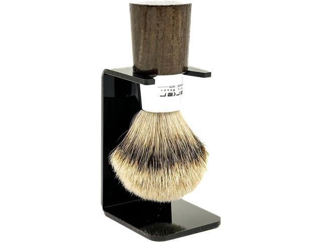 Parker Safety Razor Handmade Shaving Brush with 3-Band Silvertip Badger Bristles & Stand Premium Walnut Wood & Chrome Handle Luxury Wet Shave...