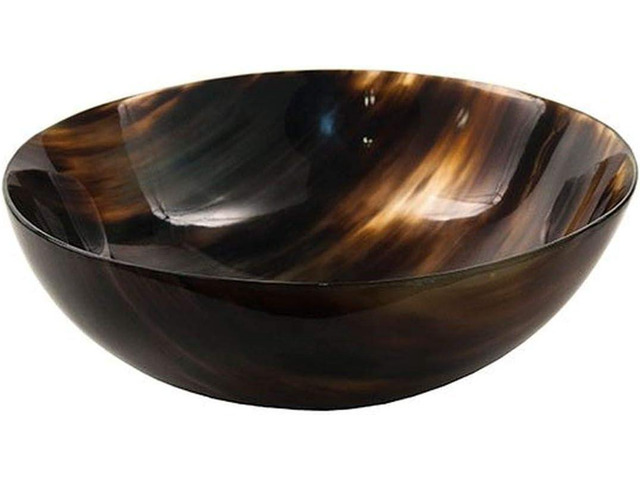Parker Genuine Ox Horn Palm Lathering Shave Bowl Handcrafted Natural Horn Bowl for Wet Shaving & Shave Soap Lather Mixing