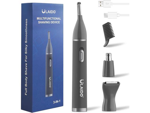 Nose Hair Trimmer for Men, Painless 3 in 1 Grooming Kit for Nose, Ear, Eyebrow & Body Hair, Rechargeable No Pull No Snag Trimming with 3 Waterproof...