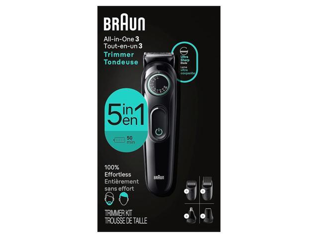 Braun All-In-One Style Kit Series 3 3450, 5-in-1 Trimmer for Men with Beard Trimmer, Ear & Nose Trimmer, Hair Clippers & More, Ultra-Sharp Blade,.