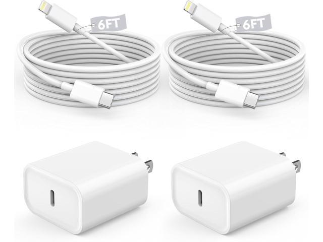 Fast Charger iPhoneApple MFi Certified 2Pack USB C Wall Charger Fast iPhone Charger 6FT Type-C USB C to Lightning Cables for iPhone 14/13/12/11 Pro...