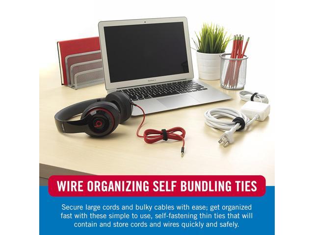 VELCRO Brand 150pk Cable Ties Value Pack Replace Zip Ties with Reusable Straps, Reduce Waste For Wire Management and Cord Organizer 8 x 1/2...