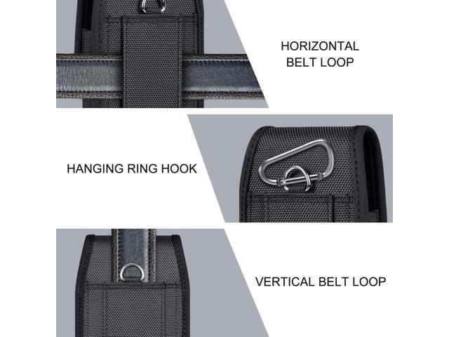 ykooe Cell Phone Pouch Nylon Belt Holster Case Compatible with Galaxy S25/S24/S23/S22 Ultra A16 A15 A14 A13, Moto G Stylus/Power/Play, Pixel 8/7...