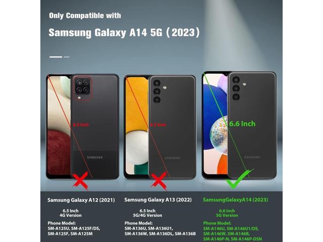 LeYi for Samsung Galaxy A14 5G Phone Case: Samsung Galaxy A14 5G Case with 2 PCS Tempered Glass Screen Protector, Slim & Anti-Scratch, Liquid...