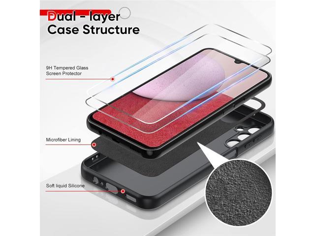 LeYi for Samsung Galaxy A14 5G Phone Case: Samsung Galaxy A14 5G Case with 2 PCS Tempered Glass Screen Protector, Slim & Anti-Scratch, Liquid...