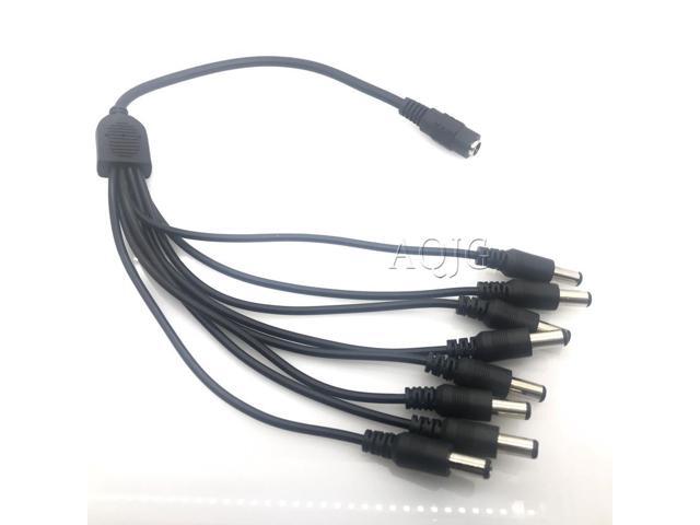 8 Ways Splitter DC Power Cable Extension Cord For Secuirty System Camera CCTV Power Cord