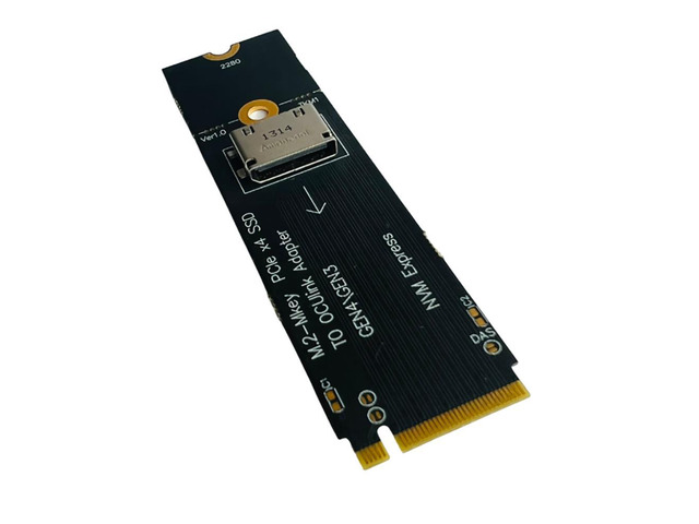 M.2-M key PCIe x4 SSD to U.2 OCUlink SFF-8612 Adapter Card Gen4/Gen3 for 2.5 inch NVME U.2(SFF 8639)SSD PCI-E NGFF Riser Card