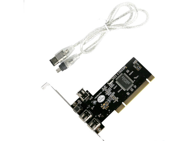 PCI 1394A 4 Ports video capture card Controller Card Extension Adapter PCI 3x 6 Pin 1x 4 Pin with IEEE 1394 Cable for Firewire