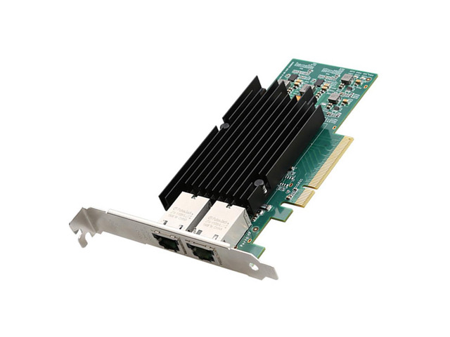 2 Port PCIE X8 10000M PCIe 10 Gigabit Ethernet Dual Port RJ45 Lan Network Card Chip IntelX540 10Gbs Pci-e w/ Heat Sink