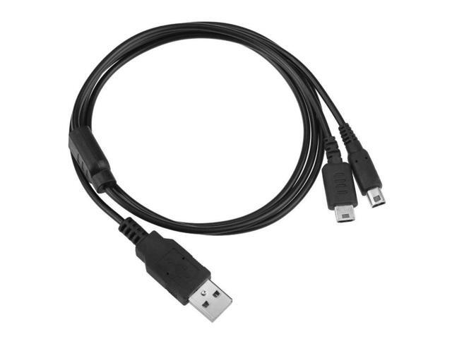 2 in 1 USB Charging Cable Charger Data Wire for Nintendo 3DS Lite DSI DSL 3DSXL Game Console Power Line Games Accessories