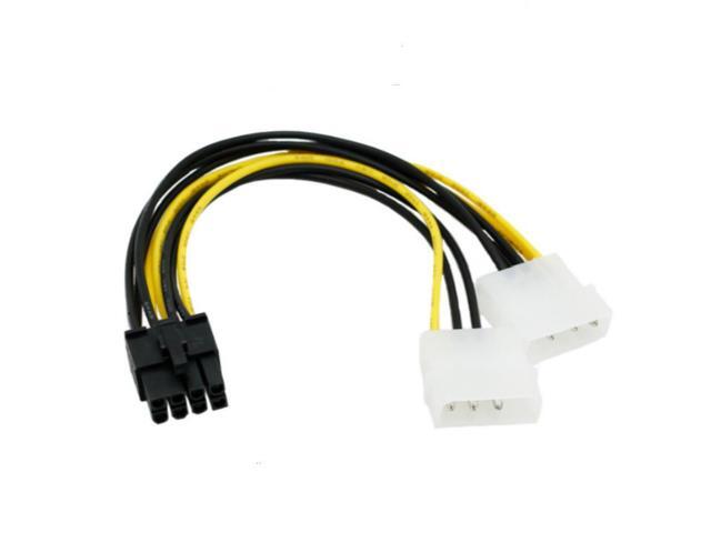 18cm 8Pin To Dual 4Pin Video Card Power Cord Y Shape 8 Pin PCI Express To Dual 4 Pin Molex Graphics Card Power Cable