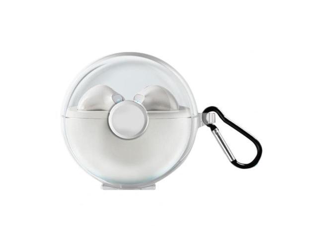 Earphone Case with Hook Anti-fall Transparent Bluetooth-compatible Earbuds Protective Cover for Lenovo LP80