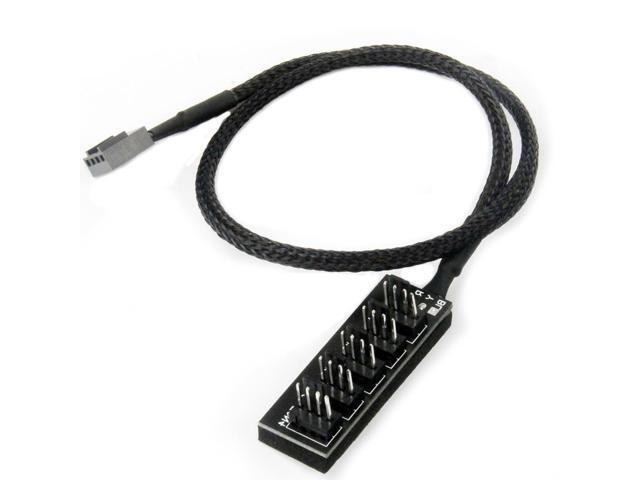 40cm 1 to 5 4-pins Molex TX4 PWM Fan CPU Hub Computer PC Case Chasis Cooler Power Extension Cable Splitter Adapter Controller