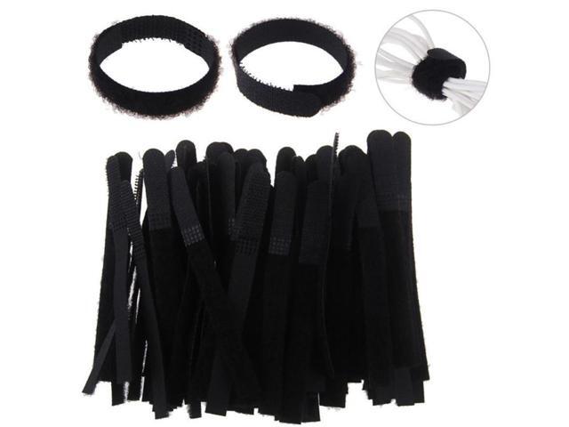 100Pcs Reusable Nylon Hook Loop Earphone Cable Cord Ties Tidy Straps Organizer Headphone Cable Accessories