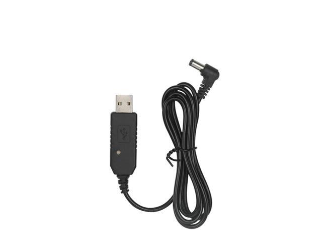USB Charger Cable with Indicator Light for BaoFeng High Capacity UV-5R Extend BF-UVB3 Plus Batetery Ham Walkie Talkie