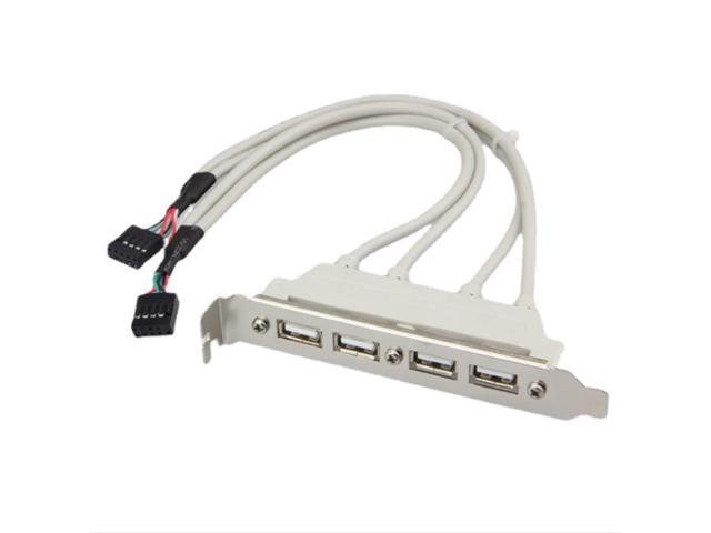 est Adapter 4 Port USB 2.0 To 9 Pin MainBoard Header Bracket Extension Cable Baffle Line For Computer Baffle