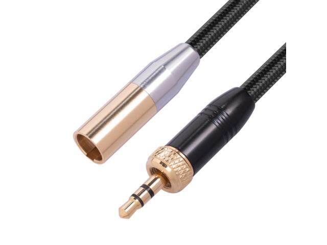 1/8 inch 3.5mm to Mini XLR Male Mono Cord for Cell Phone Laptop Speaker