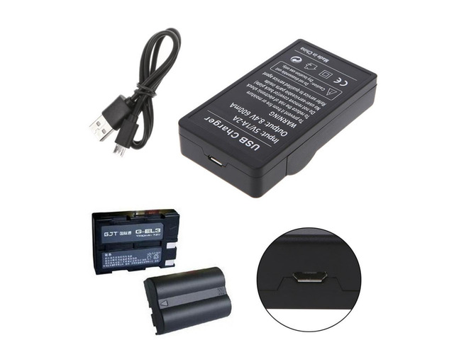 USB Charger For Nikon EN-EL3E EN-EL3 D100/100SLR/D50/D70/D70S/D200/D80/D90 Charger