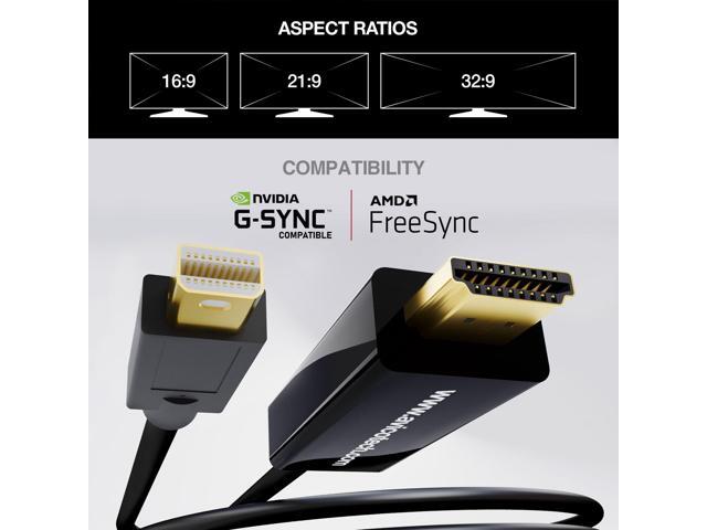 MINI DISPLAYPORT 1.2 TO HDMI 2.0 CABLE (6.5 FT)