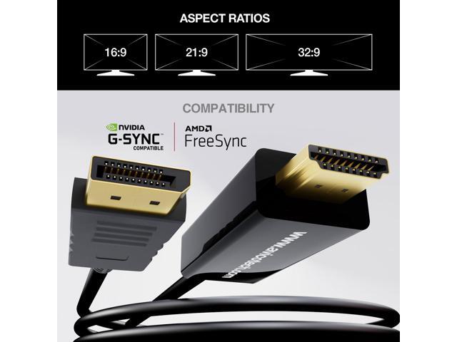 DISPLAYPORT 1.2 TO HDMI 2.0 CABLE (6.5 FT)
