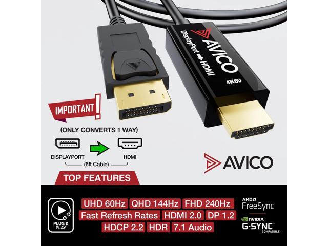 DISPLAYPORT 1.2 TO HDMI 2.0 CABLE (6.5 FT)