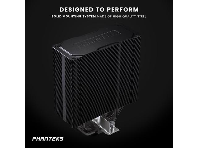 Phanteks Polar ST5 CPU Air Cooler, 5 Direct Heat pipe, M25 120mm D-RGB fan, All-black heatsink design, Black