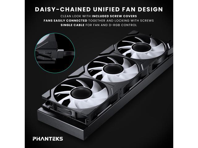 Phanteks Glacier One 360M25 G2 AIO Liquid CPU Cooler, Black, RGB Pump Cap Design, 3x 120mm M25 G2 PWM RGB Fans, for Intel LGA 1700, 1851, 1200,...
