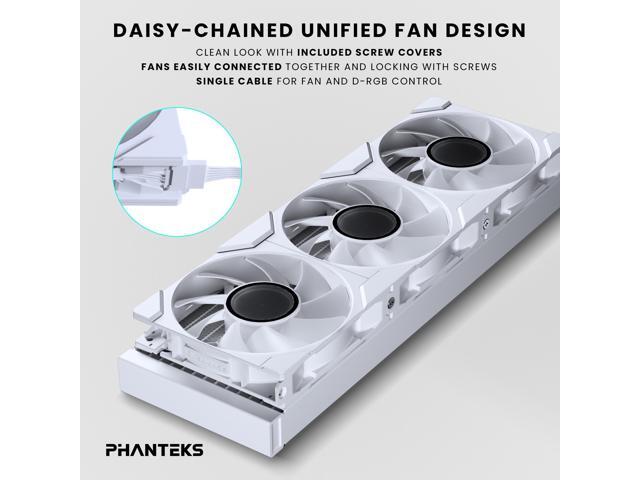 Phanteks Glacier One 360M25 G2 AIO Liquid CPU Cooler, White, RGB Pump Cap Design, 3x Performance 120mm M25 G2 PWM RGB Fans, for Intel LGA 1700,...