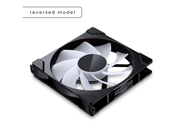 Phanteks M25-140 Gen2 Reversed Blade, 140mm ARGB High Performance Cooling Fans, Daisy-chain Unified Fan Frame, Infinity Mirror hub, single cable...