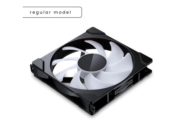 Phanteks M25-140 Gen2, 140mm ARGB High Performance Cooling Fans, Daisy-chain Unified Fan Frame, Infinity Mirror hub, single cable connection, Black