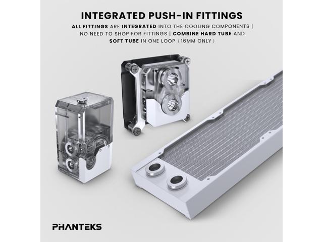 Phanteks Glacier EZ-Fit 360 D30-KIT, Complete DIY Water-Cooling Kit, CPU-Block, Reservoir, 360x30mm Radiator, D30-120 Fan Triple-Pack, Hard Tube,...