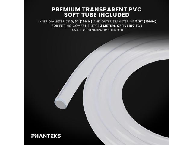 Phanteks Glacier EZ-Fit 360 SOFT-KIT, Complete DIY Water-Cooling Kit, CPU-Block, Reservoir, 360x30mm Radiator, Soft Tube, RGB, Integrated 16mm...