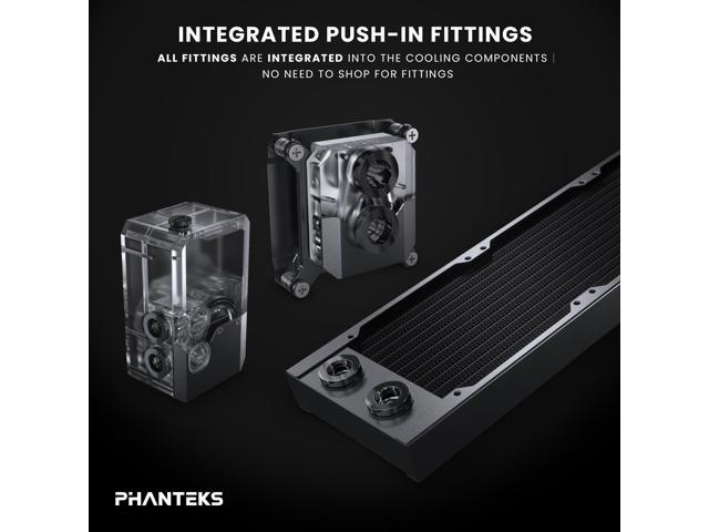 Phanteks Glacier EZ-Fit 360 SOFT-KIT, Complete DIY Water-Cooling Kit, CPU-Block, Reservoir, 360x30mm Radiator, Soft Tube, RGB, Integrated 16mm...