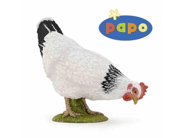 Papo Pecking White Hen Animal Figure 51160