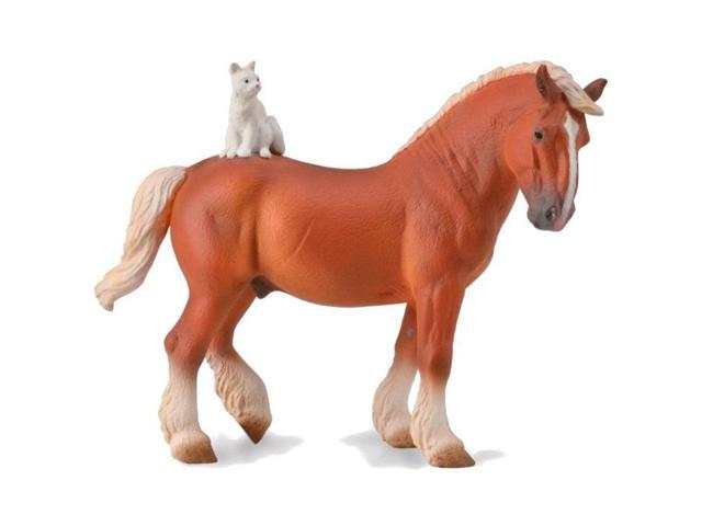CollectA Draft Horse With Cat Figure 88916