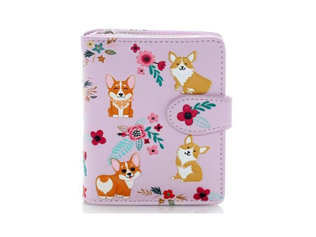 Shagwear Pink Corgi Pattern Small Wallet
