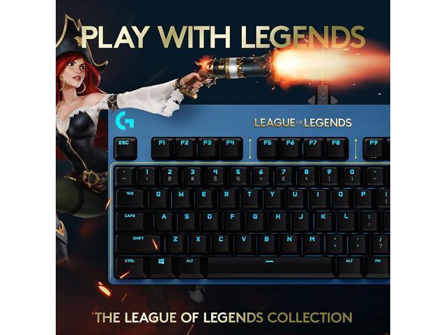 Logitech G PRO Mechanical Gaming Keyboard - Ultra-Portable Tenkeyless Design, Detachable USB Cable, LIGHTSYNC RGB Backlit Keys, Official League of...