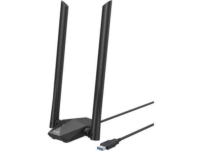 BrosTrend USB WiFi 6 Adapter AX1800 Long Range USB WiFi Adapter for PC Laptop Desktop 5GHz/1201Mbps + 2.4GHz/574Mbps Wireless USB WiFi Dongle with...