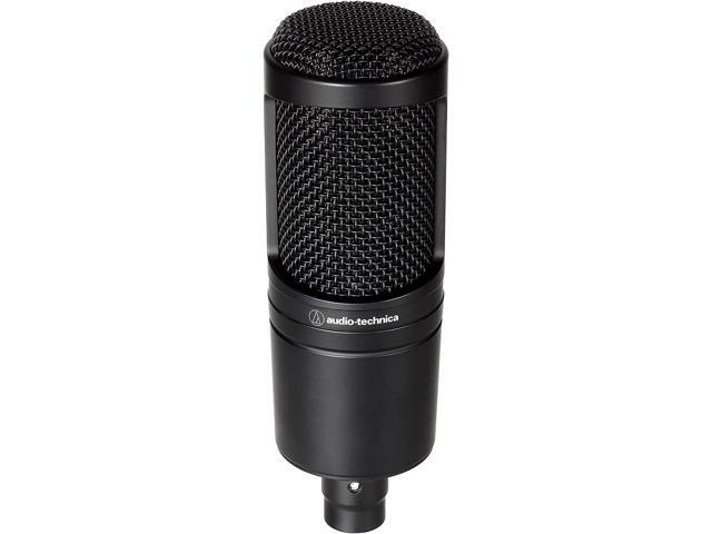 Audio-Technica AT2020 Cardioid Condenser Studio XLR Microphone, Ideal for Project/Home Studio Applications,Black