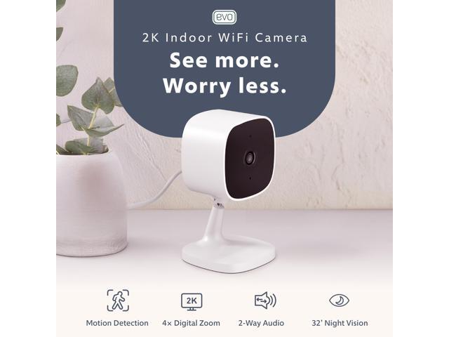 Swann - EVO 2K HD Indoor Wi-Fi Security Camera: Plug-in, motion detection, night vision, 2-way talk, local/cloud storage - White - image 3