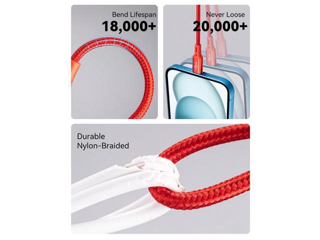 KEHIPI [3Pack 1Ft] Multi Charging Cable, Short Multi Charger Cable, 3 in 1 Braided Universal Multiple USB Cable Charging Cord Adapter with...