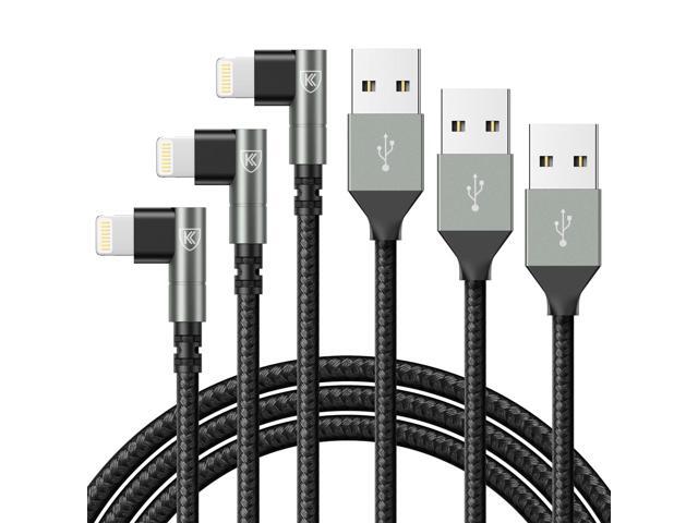KEHIPI iPhone Charger 10FT,3Pack 90 Degree Charging Cable, Long Lightning Cable Fast Charging Cord Compatible for iPhone...