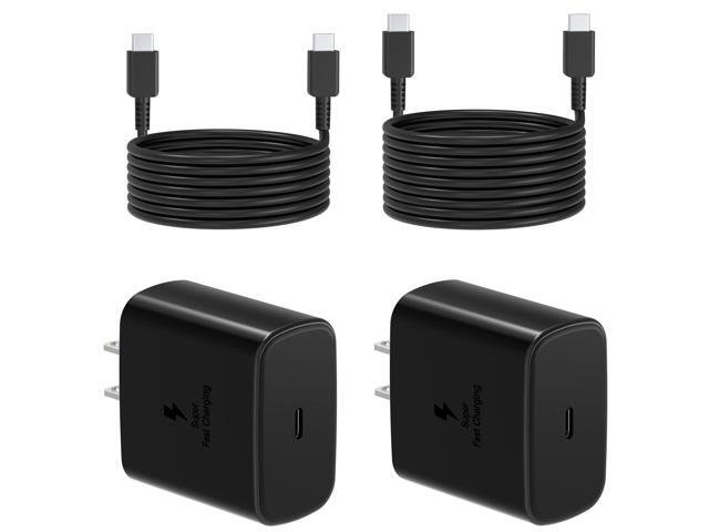 KEHIPI 45W Samsung Super Fast Charger Block, 2Pack Type C Fast Charging Block with 3FT 6FT USB C Charger Cable Compatible with Samsung Galaxy S24...