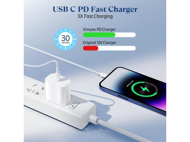 KEHIPI iPhone 14 13 12 11 Charger Fast Charging [MFi-Certified], 20W Type-C Fast Charger Blocks with 6FT USB C to Lightning Cables Compatible with...