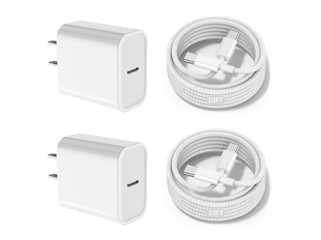 KEHIPI 10FT Fast iPad Charger,iPad Charger Fast Charging 2Pack Wall Chargers Plug Adapter Woven Type C USB C to C Cable Cord for iPad Pro...