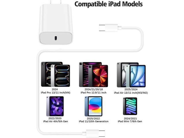 KEHIPI 10FT iPad Charger Cord, 20W USB C Fast Charger with Long Charging Cable for iPad Pro 13/12.9/11 inch, iPad 10th Generation,iPad A16 11th...