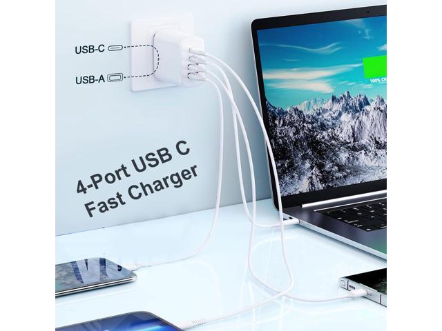 KEHIPI USB c Charger,Wall Charging Adapter,USB Charger Block Multiple Ports with C to C Cables for iPhone 16/16 Plus/16 Pro/16 Pro Max/iPhone 15/15...